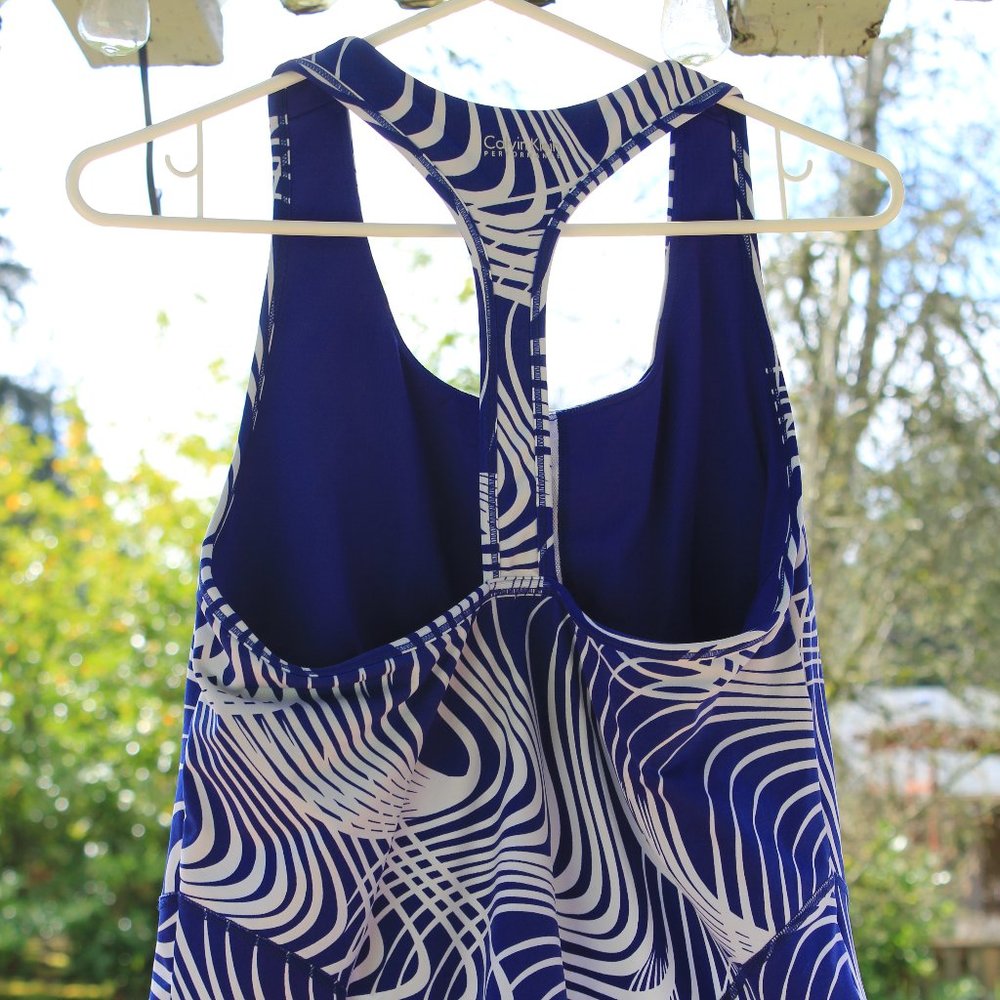 Calvin Klein Performance Racerback Tank Workout Top - Picture 3 of 5